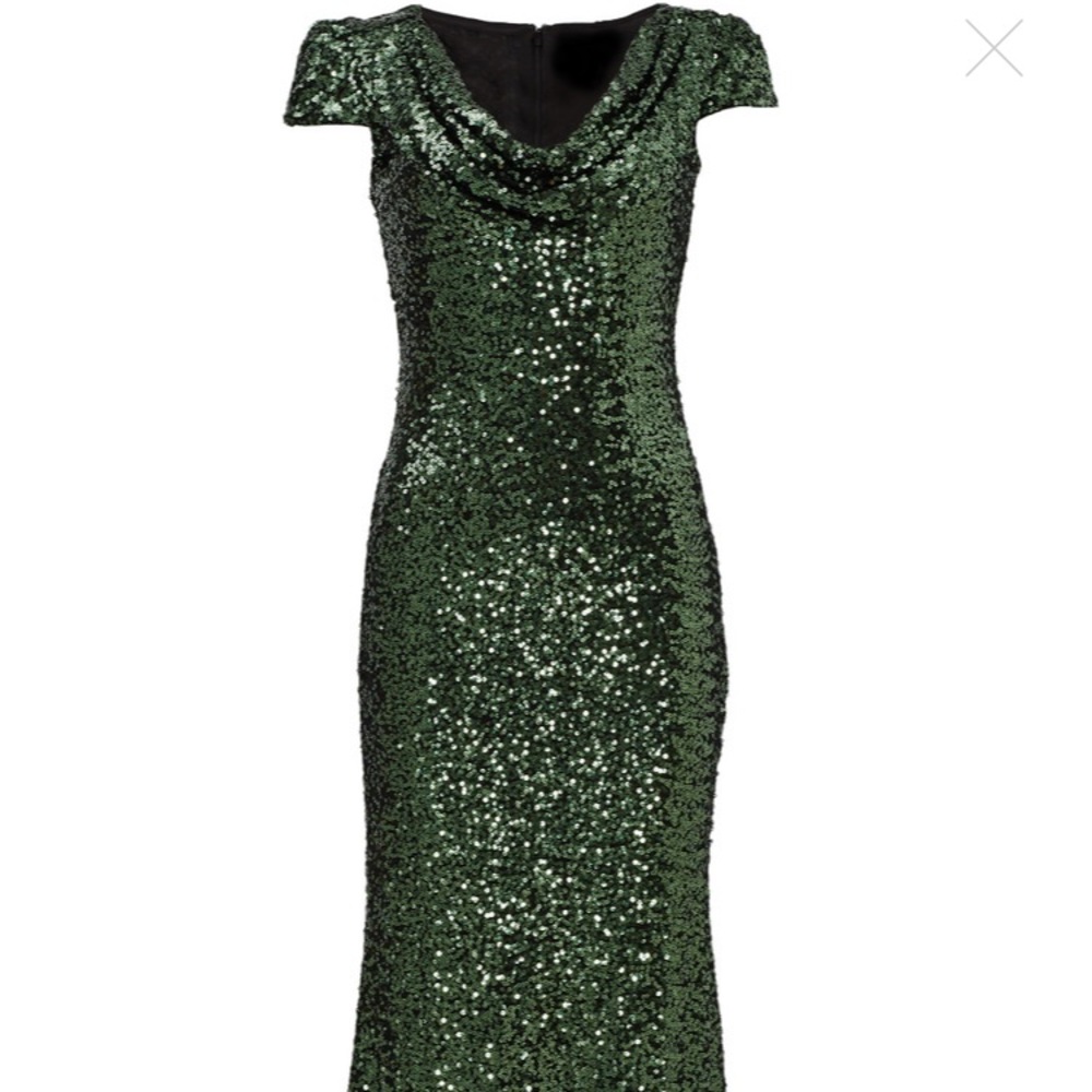 Badgley Mischka Emerald Scarlet Gown